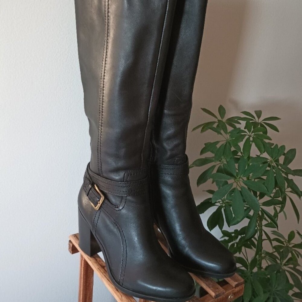 Naturalizer Black Leather Tall Boots 7